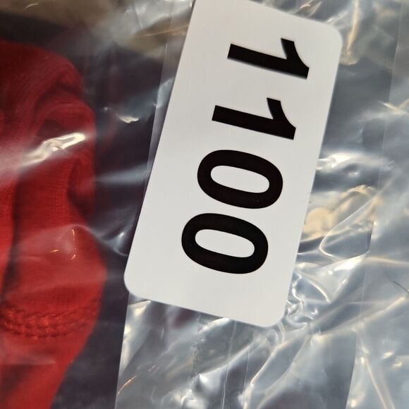 Lauren Ralph Lauren Women's Sz Lg Red Cotton Top 3/4 sleeve lace up - Picture 10 of 11